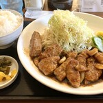 Ra-Men Tonteki Daishou - トンテキ定食(200g)美味だが、スマホ注文にはストレスがたまる