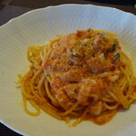 ジューダバレリーノ - 白身魚のﾗｸﾞｰのﾄﾏﾄｸﾘｰﾑｿｰｽ