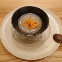 うわのそら - かぶ、魚のアラの出汁 鮭とあられ 高貴なお茶漬けみたい◎