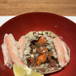 曙橋 かず - セイコガニ２２００円。内子、外子もたっぷりで、複雑な旨味を堪能しました。