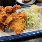 徳田酒店 - 鯖と唐揚げ定食900円