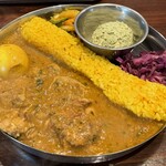 ゴカルナ - 特製バターチキンカレー(¥1,000)
            プレート(+¥400)
            味付け玉子(¥150)