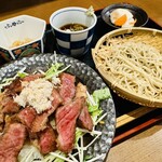 八雲町ダイニング - 『八雲和牛ステーキどんぶりそばセット』
                                1,800円