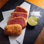 旬魚旬菜 極DINING 若旦那 - 牛ヒレ肉のレアカツ