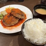 肉食家さんのハンバーグ にくきゅうグリル - 