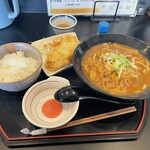 おと葉 - L.とり天　カレーうどん+とり天+白飯♪