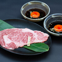 松坂牛リブロース一枚肉の炙り～すき焼き風～