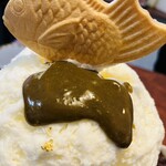 こひる庵 - 玄米茶キャラメルのトッピング　なんとか撮れた！