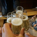 柳家 - まずは乾杯ヽ(*´∀｀)ノ