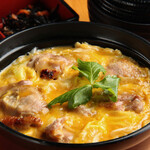 Oyako-don (Chicken and egg bowl) with Hinai chicken ~Comes with chicken miso soup~