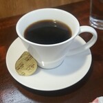 キッチン ブルー グローブ - ホットコーヒーのアップ