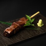 Japanese black beef skewers ~Kyushu sweet soy sauce wasabi~