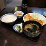茅場町 長寿庵 - かきフライ定食　1,600円