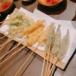天ぷら と 海鮮 個室居酒屋 天場 - 野菜の天婦羅です