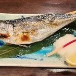 原始焼き 魚幸 - あじ塩焼き　680円