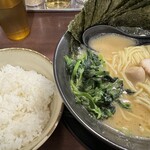 まんぷく家 - ラーメン(\850)+のり増し(\200)+ライス(\230)