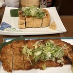 Yume ya - 向こうは栃尾揚げ、手前はイカ天