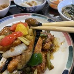 中国料理 頤和園 - 今日のナスは細切り