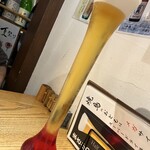 Koushuu Yakitori Torikazan - インパクト絶大なビール