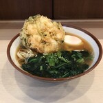 そばの神田 東一屋 - アサウドンビンボー！　
      朝うどん＋えびかき揚げ！