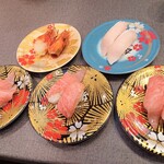 にぎりの徳兵衛 - 大トロ　ぼたん海老　八十八ぶり