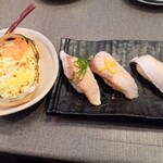 にぎりの徳兵衛 - かに甲羅グラタン　ぶり三昧