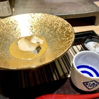 鮨 無垢/鮨 白銀 - 蒸し鮑は黒龍と酒米と肝ソースご飯のトリプリング