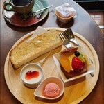 西洋菓子＆カフェ シャンティーヒラノ - 選べるケーキモーニング（ドリンク代+300円）