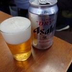 お好み焼 あらた - 缶はアサヒ