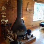 むあ文庫 - 店内に暖炉がありました。