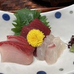 炭焼うな富士 - お造り３種