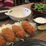 大衆酒場 かど鈴 - 牡蠣フライ&枝豆