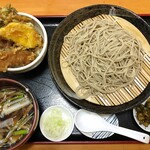 さとかた - さとかた　「ネギせいろそば」1000円＋「ミニ野菜天丼」560円