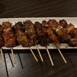 夢の途酎 - 焼鳥盛合せ（８本）