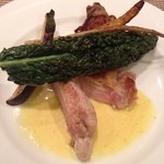 ブラッスリ 風間 - メインの岩見沢産のキジ。硬い肉ですがカレー風味のソースがばっちり。