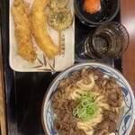 丸亀製麺 西宮の沢店 - 和牛すき焼き釜玉うどん　大