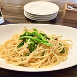 ピッツエリアバール　CACTUS　D'ORO - ・桜海老と菜の花のペペロンチーノ　スパゲッティー