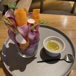 Bistro NOHGA  - 季節の野菜とアンチョビのクリームソース〜バーニャカウダ〜