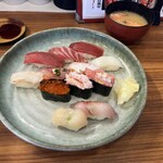 すし道楽 - 料理写真:特撰にぎり（税込み１２５４円）