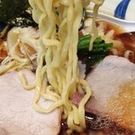 手打ち中華そば 竹の助 - 麺の感じ