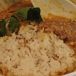 HOUSE DA CURRY - ご飯を投入してグリーンカレー風に