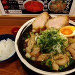 俺の中華たなか家 - 「ＤＸ醤油ハーフ」がセットの「小ライス」と共に着丼＼(^o^)／