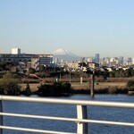 大勝軒 - 江戸川の橋からの富士山