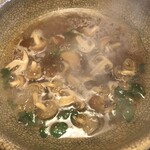 比良山荘 - 月鍋　ナメコとセリ