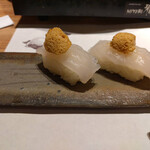 栖原温泉 - 泡醤油で食べる寿司