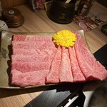 焼肉 しゃぶしゃぶ 石田屋。 - 上しゃぶしゃぶ(5500円)。絶景( ＾∀＾)