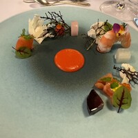 日光金谷ホテル - 栃木ブランド魚『銀桜サーモン』＆『神の海老』のマリネ