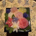 茶寮京都よしつぐ - 花餡ケーキ