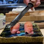 Sushi Kazuya - 大とろ日本刀炙り