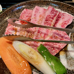 Horumon Yakiniku Mori Chan - ●和牛中落ゲタカルビ定食